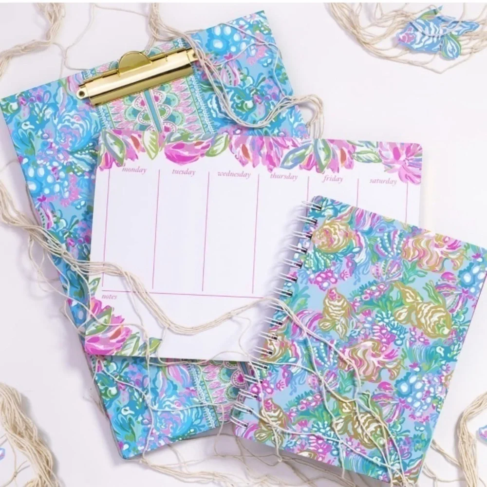 NWT Lilly Pulitzer Hardcover Spiral Notebook, 8.25